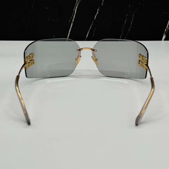 NEW MIU MIU SMU54Y 5AK30B WOMEN SUNGLASSES MU54YS 5AK30B GOLD METAL GREY EYEWEAR main image 11